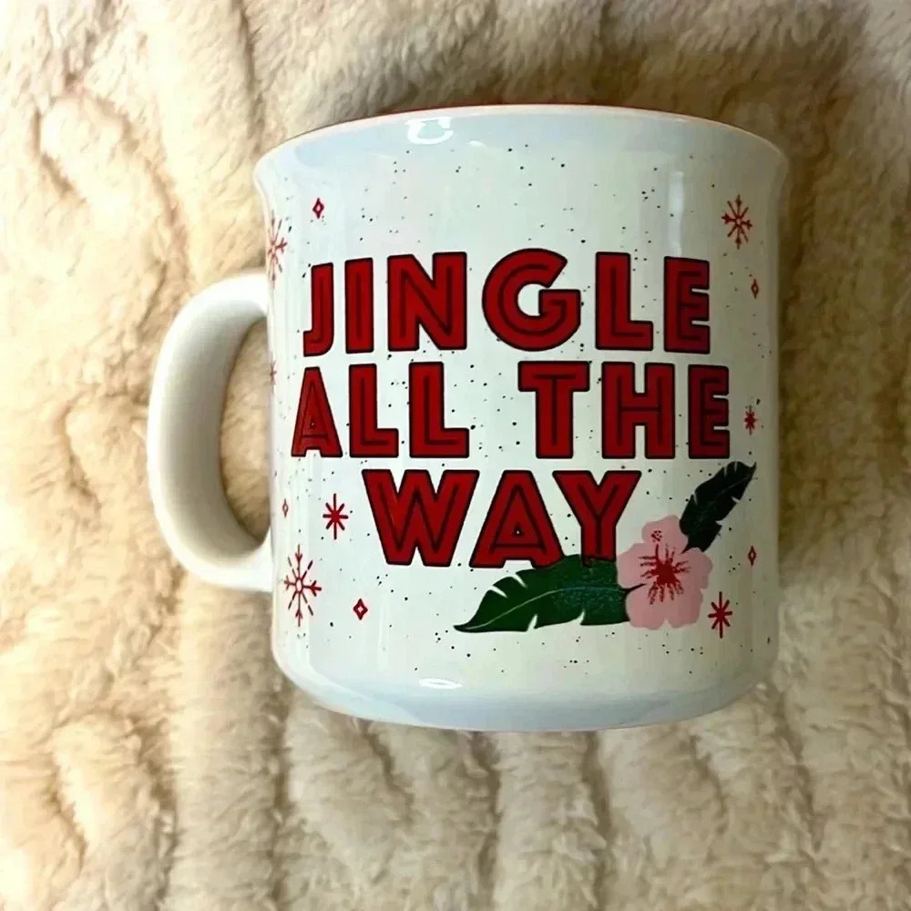 Disney Stitch Holiday Glitter Jingle All The Way Ceramic 20 oz Mug - Picture 2 of 3